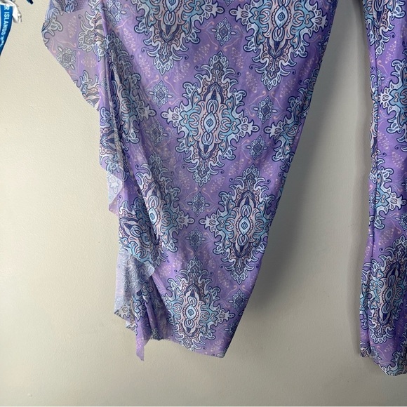 Shein Ruffle Swim in lilac and pink blue paisley print pants size 3XL tag size - Picture 6 of 7
